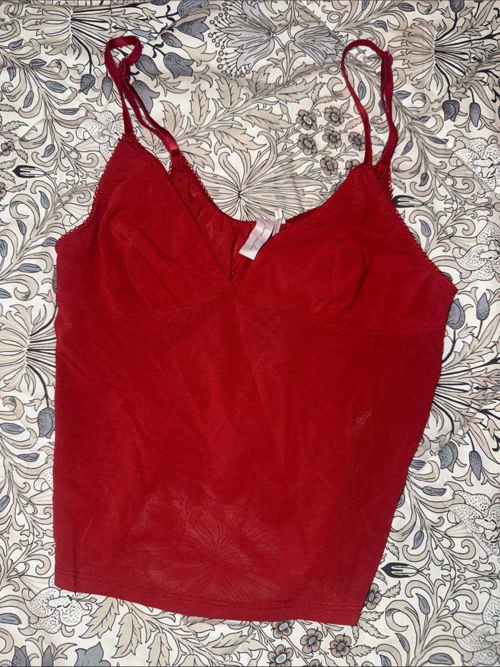 Urban Outfitters Red Lace-Trim Camisole